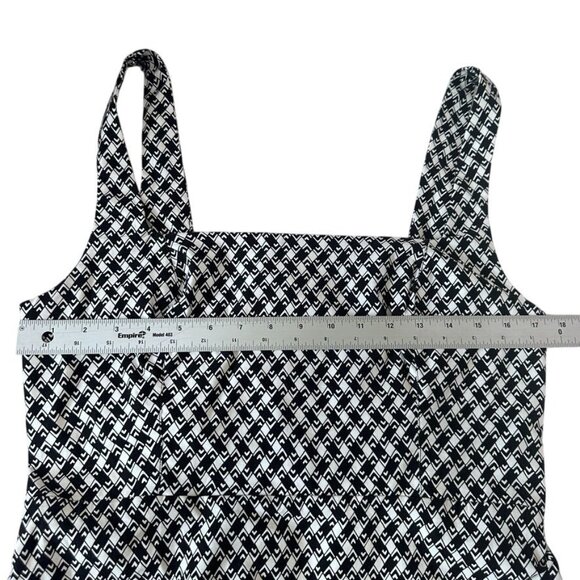 Anthropologie Ariana Asymmetrical Ruffle-Hem Dress  Black & White Size L NWT - Picture 10 of 14